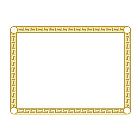 UPC 033814051500 product image for Sanfacon Industries Groundwood Paper Greek Key Placemat White/Gold, 9.5