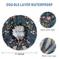 thumbnail image 3 of Shower Caps,Pioneer Flower Floral Print Pattern Waterproof Shower Cap for Women 4 Pieces,Double Reusable Hair Cover for Shower PEVA Elastic Stretch Hem, 3 of 7