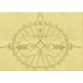 thumbnail image 1 of Ahgly Company Indoor Rectangle Patterned Corn Yellow Area Rugs, 5' x 8', 1 of 6