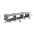 thumbnail image 6 of Wall Mounted Wood TV Console Entertainment Center Wall Decor 60-inch Gray, 6 of 7
