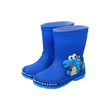 

Gomelly Girls Lightweight Garden Shoes Comfort Pull On Outdoor Waterproof Rain Boots Blue Dinosaur 11.5C