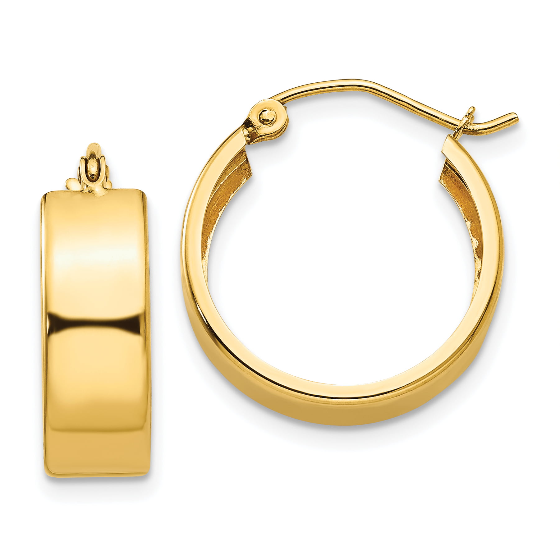 Roy Rose Jewelry 14K Yellow Gold Small Hoop Earrings ~ 9mm length 