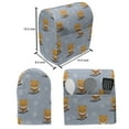 thumbnail image 4 of Ski Pattern Stand Mixer Cover, Funny Cartoon of Skiing Little Cat and Winter Snowflakes, Kitchen Appliance Organizer Bag Cover with Pockets, 5 Quarts, Blue Grey and Apricot, by Ambesonne, 4 of 4