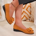thumbnail image 5 of Womens Ballet Flats Shoes 2026 Dressy Slip On Shoes Comfort Bowknot Pointed Toe Casual Loafers for Work Office Wedding Orange 9.5, 5 of 8