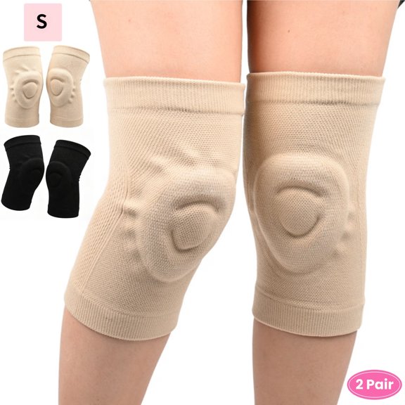 BTEPSGA 2 Pair Figure Skating Gel Knee Pads Cushion and Support Knee Cap for Men Women Adults Youth Dancing Figure Skating Gymnastic Soft Breathable Knee Support for Football Basketball