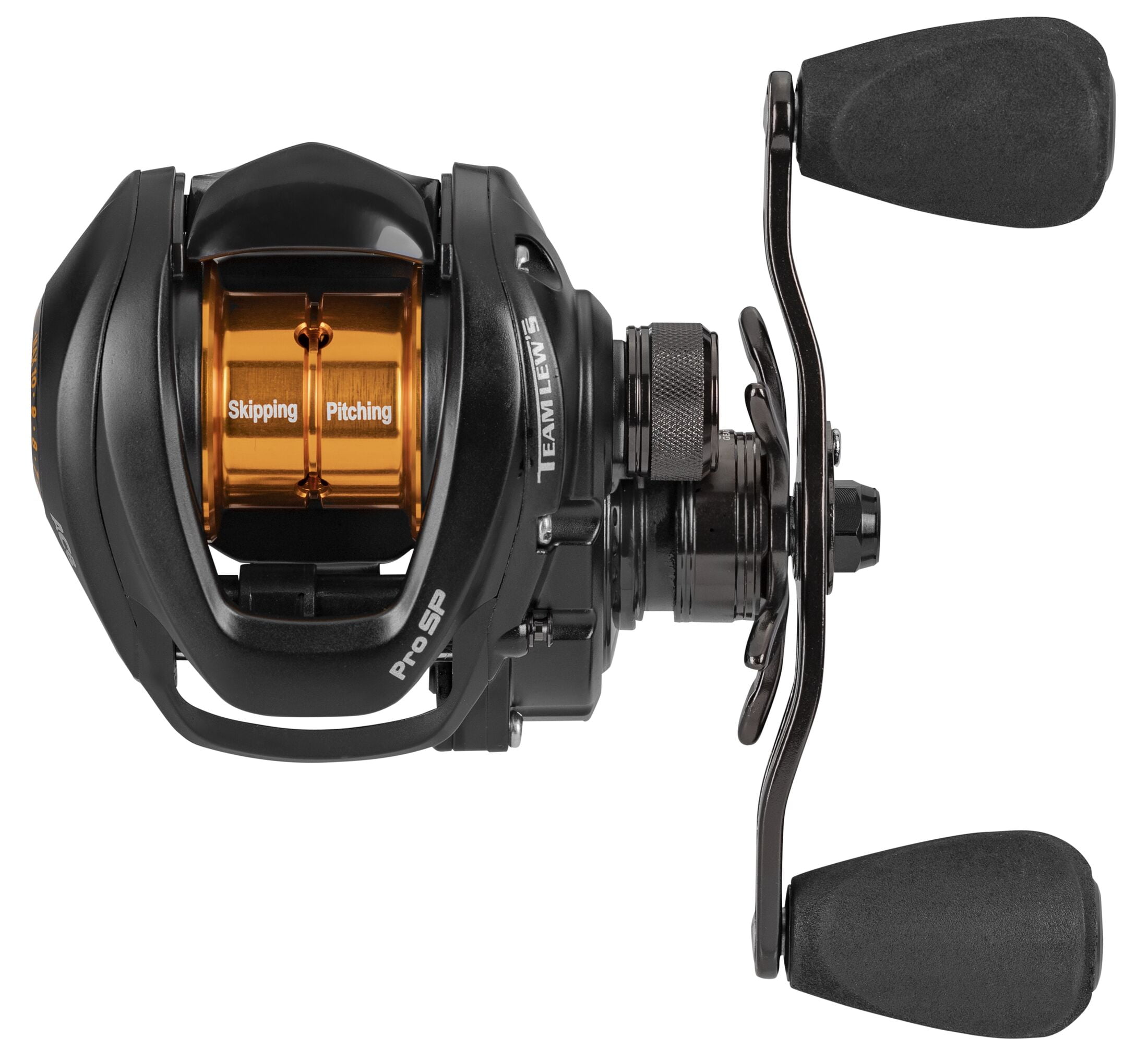 Lew's Team Lew's Pro SP Skipping and Pitching SLP Baitcast Fishing Reel, 8.3:1 Gear Ratio, Left-Hand Retrieve, Black