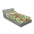 thumbnail image 2 of Ambesonne Floral Fitted Sheet & Pillow Sham Set, Oriental Inspirations, Twinxl, Multicolor, 2 of 2