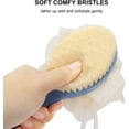 thumbnail image 3 of Shower Body Brush with Bristles and Loofah, Body Scrubber with Long Handle Back Scrubber for Shower Bath Sponge Shower Brush for Men and Women Massage Body Brush for Skin Exfoliating (Blue), 3 of 6