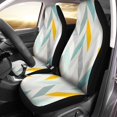 thumbnail image 2 of RYLABLUE Set of 2 Car Seat Covers Geometric Paper Texture Universal Auto Front Seats Protector Fits for Car,SUV Sedan,Truck, 2 of 5
