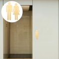 Amosfun 1Pair Elegant Plated Gold Acrylic Bathroom Sign Male Female