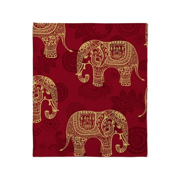 CafePress - Beautiful Elephant Pattern Throw Blanket - Soft Fleece Throw Blanket, 50"x60" for All Ages