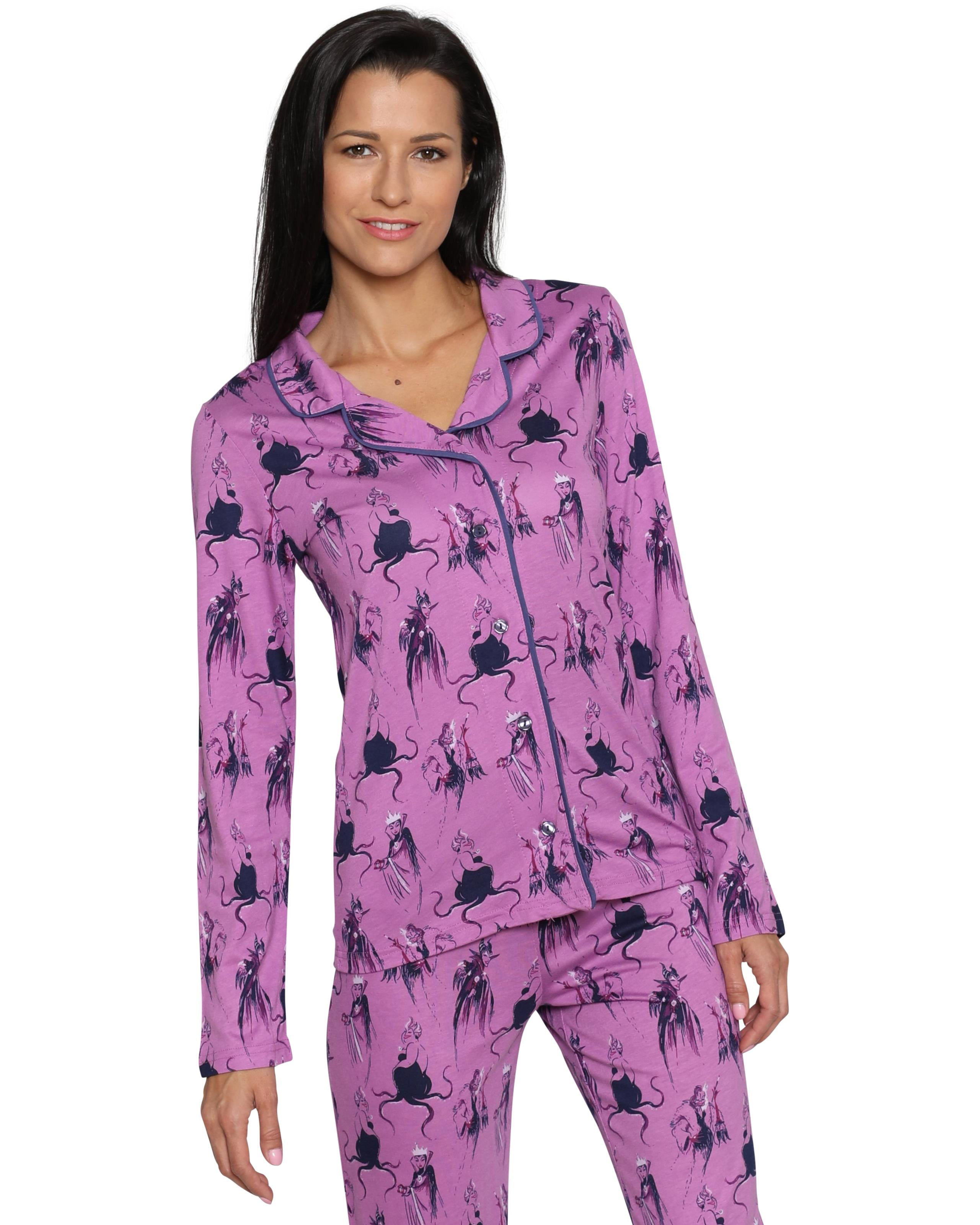 Size XS Villains Purple Disney Jasmine Long Sleeve Womens Coat Pajama Set