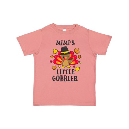

Inktastic Mimis Little Gobbler with Turkey and Leaves Gift Toddler Boy or Toddler Girl T-Shirt
