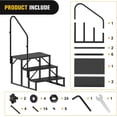 thumbnail image 6 of Camper Steps with Rail, 3 Steps, Bath Steps, Outside Steps, Portable Steps, Mobile Steps, Camper Steps, Caravan Steps, Dock Steps, 5Th Wheel, Camper Porch with Non-Slip Rail, 6 of 7
