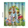 thumbnail image 3 of Cheapark Easter Shower Curtain Waterproof Bathroom Decor with Hooks No Punch Needed Spring Holiday Themed Fabric Partition Curtain, 3 of 6