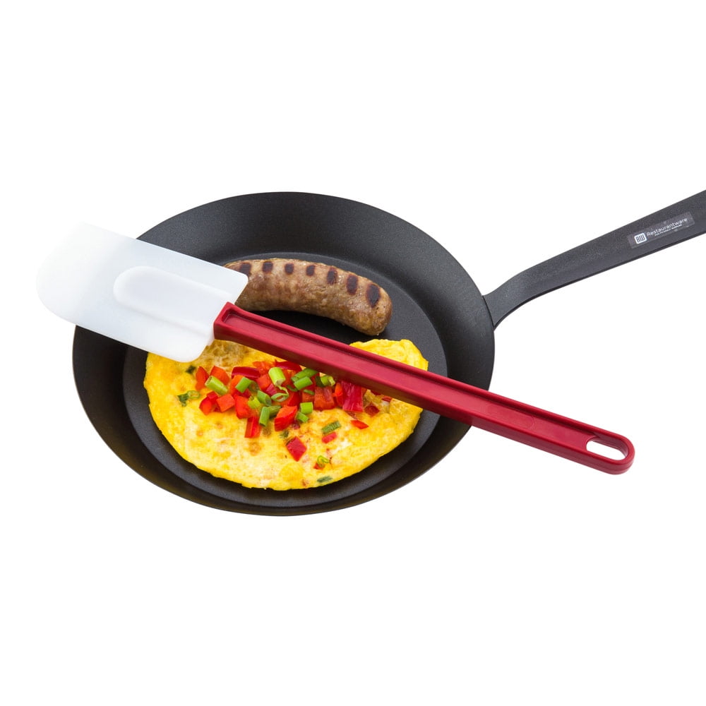 High Temperature Rubber Spatula Flat Rubber Spatula 14" White