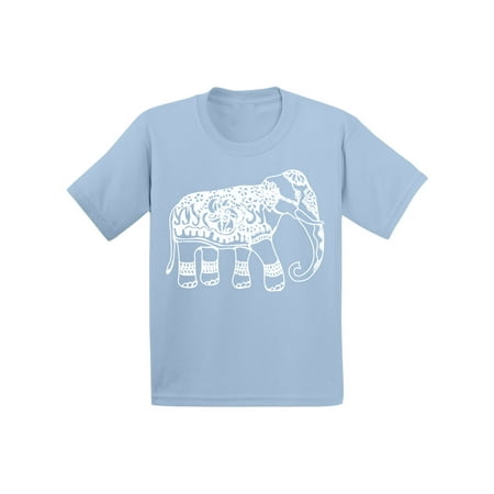 

Awkward Styles White Elephant Toddler Shirt Patterned Shirt for Kids Tracery Tshirt for Children Indian Pattern T-Shirt for Girls Gifts for Kids Elephant Shirts for Boys Animal Unisex T-Shirt for Kids