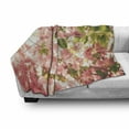 thumbnail image 3 of Spring Soft Flannel Fleece Blanket, Bougainvillea Flowers Branches in Sunny Summer Blossoms Nature Park View, Cozy Plush for Indoor and Outdoor Use, 60" x 80", Pale Pink Olive Green, by Ambesonne, 3 of 6