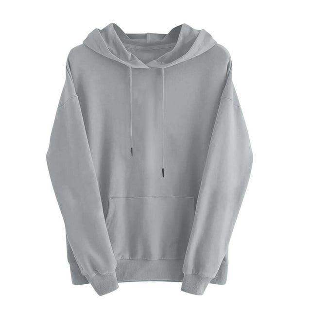 LOVZFMLL Essentials Hoodie Chandail à Capuchon à Manches Longues Coupe Ample, Chandail de Base, Vêtements d'Automne 2025, Chandail Mode pour Femmes, Confort