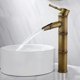 thumbnail image 2 of High Bamboo Faucet, Waterfall Basin Mixer Tap Single Handle Basin Faucet, Hot and Cold Water Single Hole Faucet Available, Bronze Bathroom Faucet, 3 B, 2 of 5