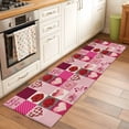 thumbnail image 3 of Valentine's Day Washable Area Rug 2 x 6 ft Vintage Red Pink Roses Floral Love Heart Plaid, Soft Non Slip Rugs Stain Repellent Indoor Felt Carpet for Living Dining Room Bedroom Home Office, 3 of 9