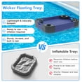 thumbnail image 6 of INTER HUT Floating Tray for Pool, Wicker Floating Serving Tray, Drink Tray, Snack Tray for Swimming Pool Floats, Blue, 6 of 9