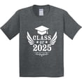 thumbnail image 3 of Inktastic Class of 2025 with Graduation Cap and Wings Youth T-Shirt, 3 of 5