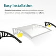 thumbnail image 5 of 116 inch / 78 inch / 39 inch Window Awning Outdoor Polycarbonate Hollow Sheet Door Patio Canopy, 5 of 8
