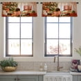 thumbnail image 4 of LALILO Kitchen Curtain Valance Christmas Christmas Tree Tree Rod Pocket Window Curtain 52"x 18" Set of 2, 4 of 7
