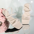thumbnail image 6 of Xfvqtps Women Strappy Sandals Flat Slip on Open Square Toe Crisscross Summer Sandals Casual Shoes Walking Sandals, 6 of 9