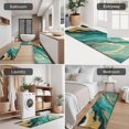 thumbnail image 5 of Teal Marble Gold Wave Pattern Kitchen Rugs Sets Of 3,Kitchen Runner Rugs Non Skid Washable,Decorative Kitchen Floor Mats for Kitchen,Sink,Laundry,17"x30"+ 17"x47" + 17"x59", 5 of 6