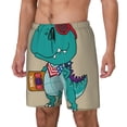 thumbnail image 2 of Haiem Cool Dino Playing Skateboard Men'S Quick-Dry Swim Trunks: Comfortable Beach Shorts With Mesh Lining And Pockets - Ideal For Swimming And Sunbathing Xx-Large, 2 of 9