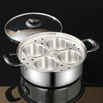 thumbnail image 5 of Egg Poacher Pan Nonstick 4 Eggs, Stainless Steel Poached Egg Maker Pot Egg Poaching Pan, Poached Egg Cooker Pot Multipurpose Stovetop Egg Poacher Pot for Multiple Stove Types, 5 of 11