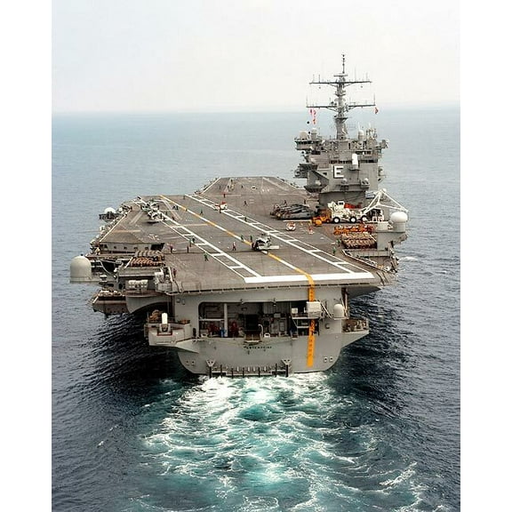 U.S.S. Enterprise Aircraft Carrier Stern View - Style B - 12x18 Inch Laminated Poster - Stunning Detail and Bold Colors