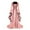 Pink, variant on Fashion 2025 Lindreshi Midi Dresses for Women with Sleeves Women's Retro Style Solid Color Trumpet Sleeve Princess Dress