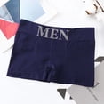 thumbnail image 5 of rygai Men Boxers Mid Waist Seamless Casual Lightweight Men Briefs for Sleeping,Navy Blue One Size, 5 of 8