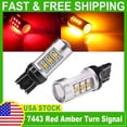 thumbnail image 2 of 7443 Dual Color Switchback Red-Amber 33-LED DRL Turn Signal Parking Light Bulbs, 2 of 5