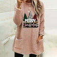 thumbnail image 1 of FcBaudy Hauts pour Femmes, Blouses & Chemises à Manches Longues Col Rond, Chemises pour Femmes Blouse de Noël Col Rond et Hiver Ample Imprimé Poche Chaude Manches Longues Blouse pour Femmes, 1 of 4
