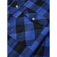 thumbnail image 6 of sogami Mens Long Sleeve Plaid Flannel Casual Shirts Button Down Male Regular Fit, 6 of 9