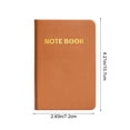 thumbnail image 3 of A7 Pocket Notebook Compact Portable Notebook Thick Leather Journal Small Mini Concise Notebook, 3x4in, 3 of 6