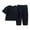 Black, variant on Fozruso 2 Piece Pant Sets for Toddlers and Kids Baby Boy Girl Clothes Solid Cotton Short Sleeve Knitted Ribbed Shirt Pants Set Outfits,Sizes 2-3 Years(Beige)