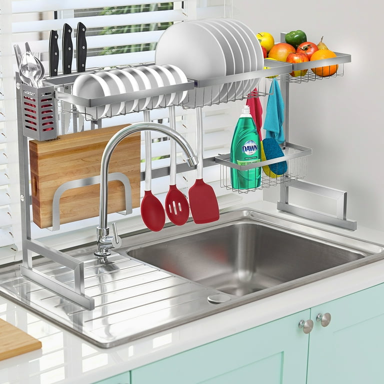 Sorbus Roll-Up Dish Drying Rack | Over The Sink Drying Mat,- Multipurpose