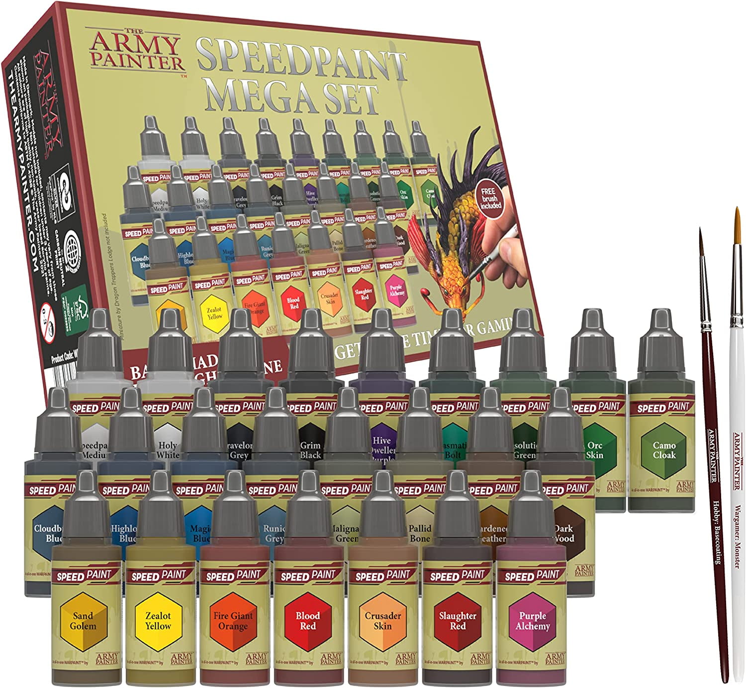 Buy The Army Painter Speedpaint Mega Paint Set Brush Combo Online at