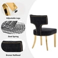 thumbnail image 6 of HUTWIFE Home Contemporary Adult Chenille Dining Side Chairs, Black (Set of 2), 6 of 12