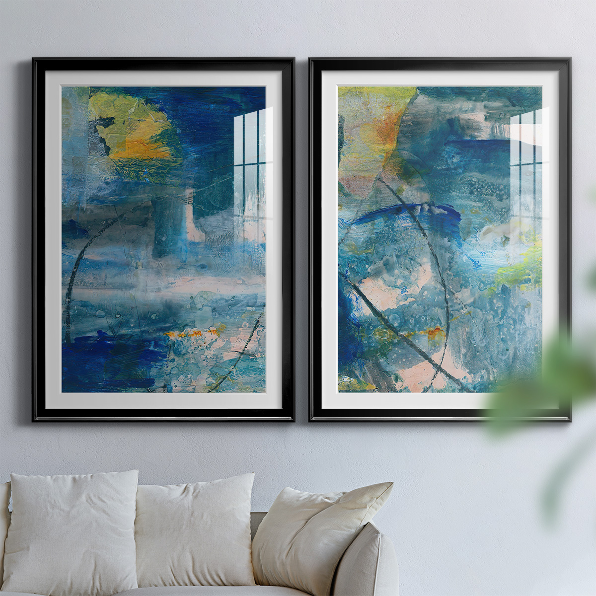 Wexford Home Spring Winds I Premium Framed Print, 18.5" x 24.5" - Ready to Hang, Black (Set of 2)