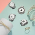 thumbnail image 6 of 4pcs Snap Buttons Rings Jewelry Adjustable Snap Jewelry Ring Charms Metal Ring Accessory Snap Interchangeable Alloy Snaps DIY Rings for Women Finger Ring Jewelry Making Supplies, 6 of 7