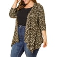 thumbnail image 4 of GRACE & GRANDEUR Cardigan Ouvert à l'Avant à Imprimés Léopard d'Halloween pour Femmes Grande Taille, 4 of 8