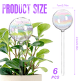 thumbnail image 4 of Globos de riego de arcoíris para plantas, 6 unidades, para plantas de interior, bulbos de agua para plantas para vacaciones, viajes, estacas de riego automático, 4 of 7