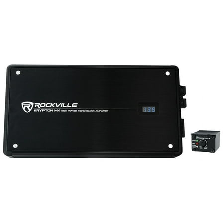 Rockville Krypton M4 6000w Peak/1500w RMS Mono 1 Ohm Car Amplifier Amp Remote