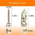 thumbnail image 2 of DODAMOUR 100 Pack Steel Self-Drilling Anchors with Zinc Plated Screws, Self-Drilling Anchors Screws, Drywall Anchors and Screws Kit for TV, Bike, Cabinet (12mm x 40mm), 2 of 6